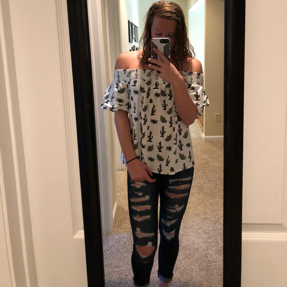 francesca’s off the shoulder top